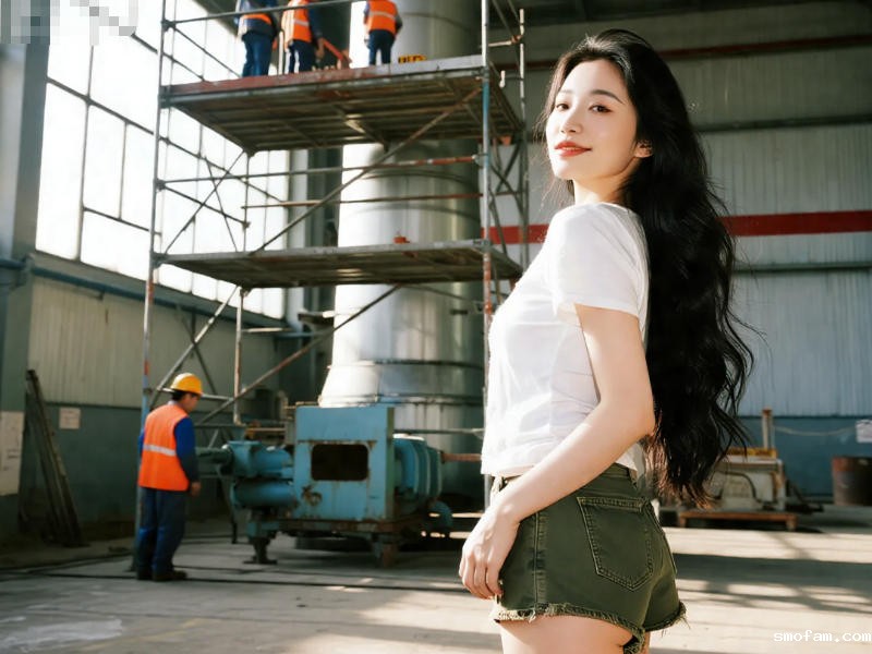 生物质锅炉烟囱改造现场图